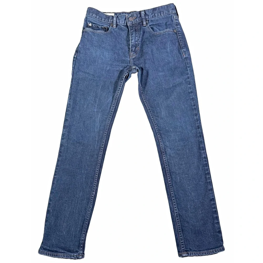 Banana Republic Mens Slim Fit Jeans 29x30 Dark Wash Blue Stretch Denim Pants